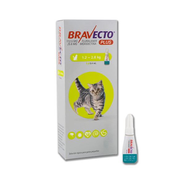 BRAVECTO CAT PLUS - PIPETA ANTI PARASITARIA COMPLETA