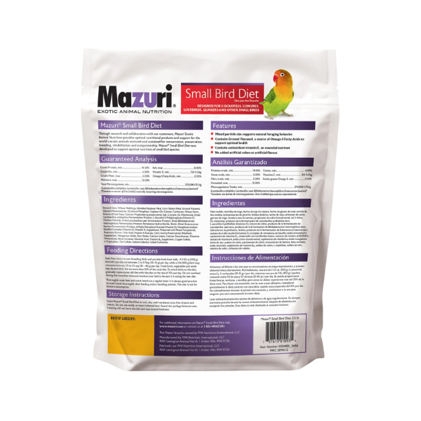 MAZURI SMALL BIRD DIET 350 GR