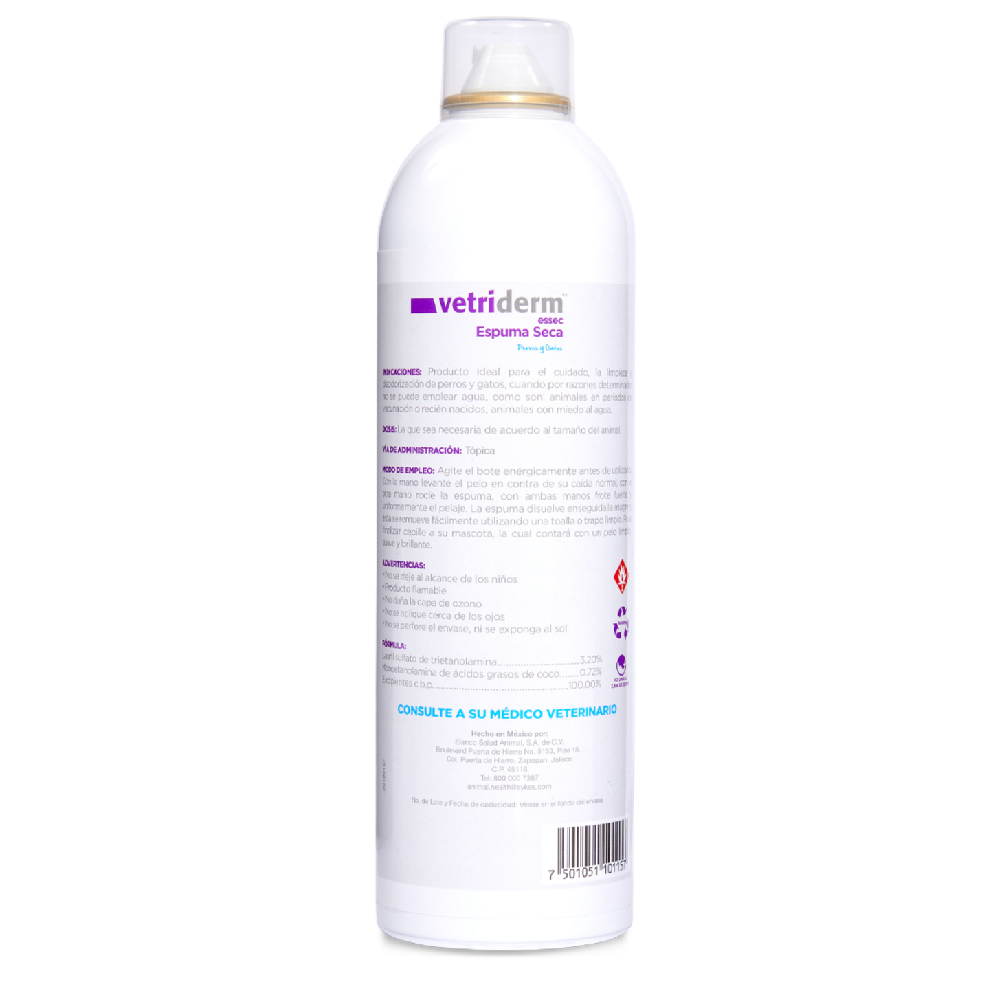 VETRIDERM ESPUMA 400 MLS